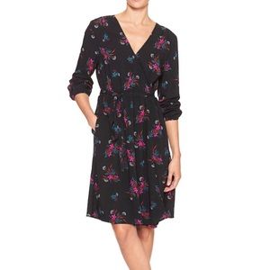 GAP Medium Back floral wrap dress